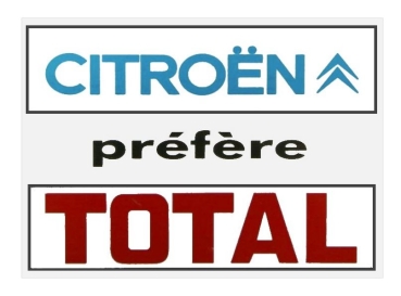 Aufkleber "Citroen prefere Total" (quadratisch)